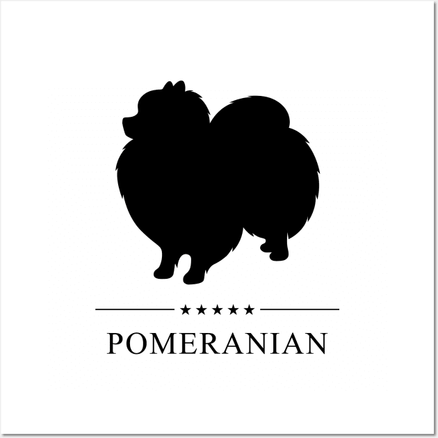 Pomeranian Black Silhouette Wall Art by millersye